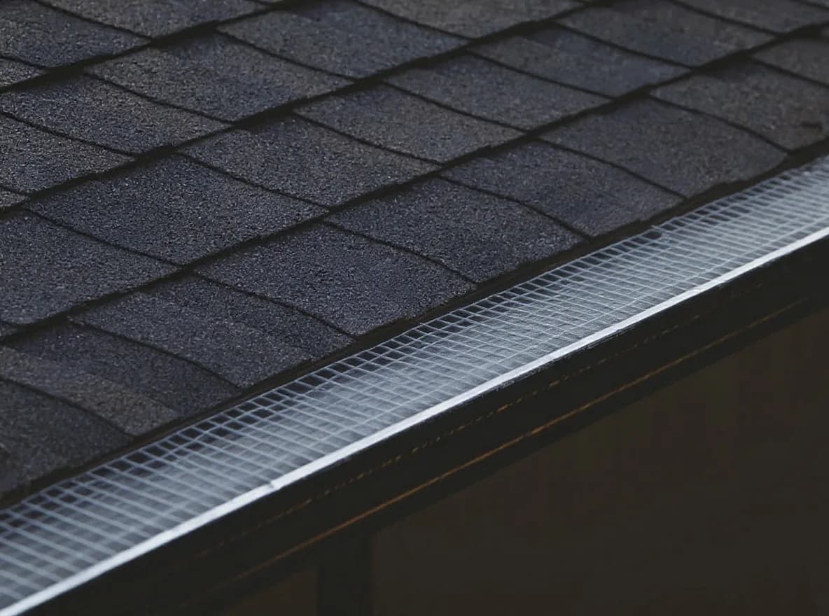 Clean gutter line and downspout after guard install